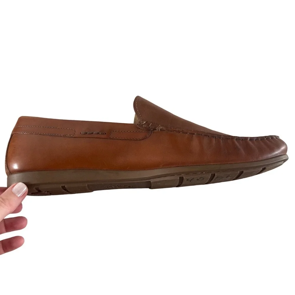Mephisto Algoras Brandy Leather Loafers Shoes Men's 11 Moccasin Comfort Brown
